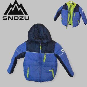 Snozu Puffer Blue  Hooded Winter Ski Snow Coat Jacket Boys Kids 3T Waterproof